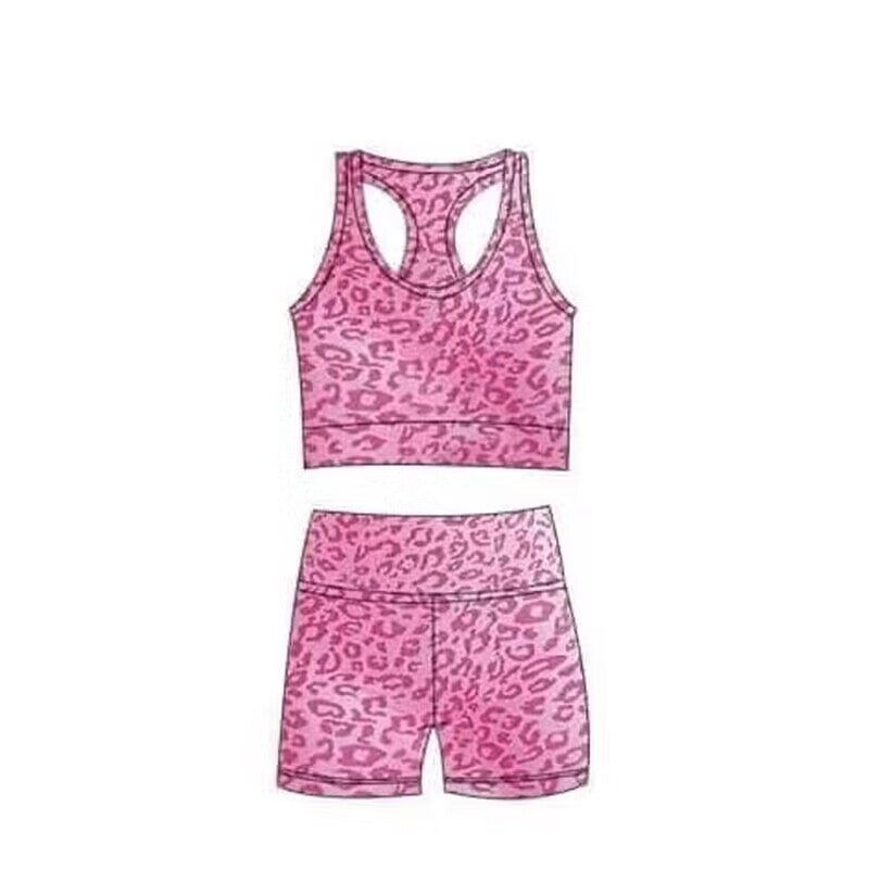 pre-order pink leopard Girls set（split 5.1