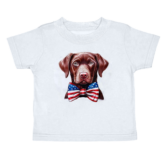 Pre-order white dog print short sleeve shirt (split 5.14）