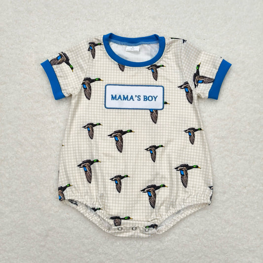 Embroidered Duck Baby Romper