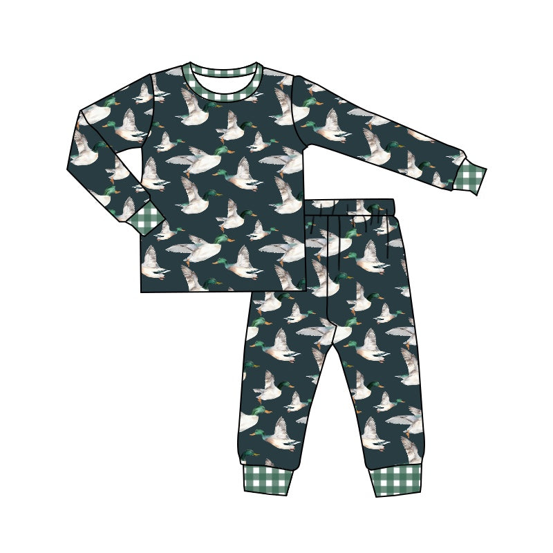 Pre-order duck print short sleeve pajamas (split 5.24