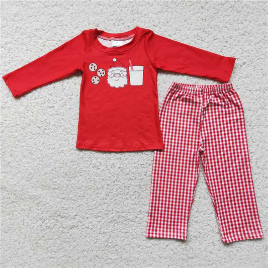 Christmas embroidery suit for boys