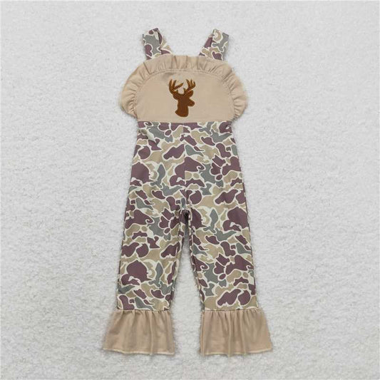 Christmas Camo Deer Girl‘s Jumpsuit