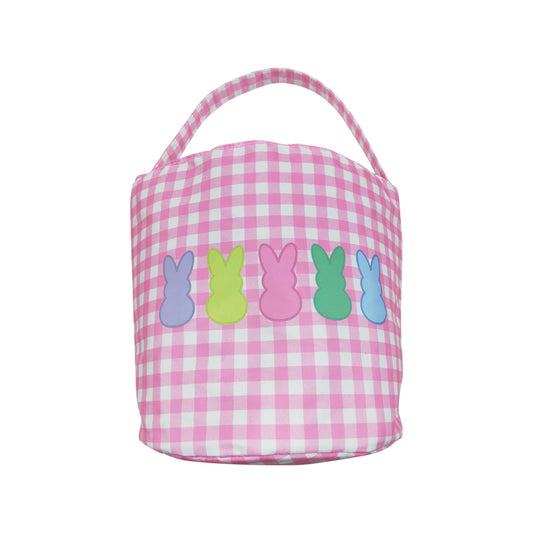 Easter Pink Plaid Bunny Bag