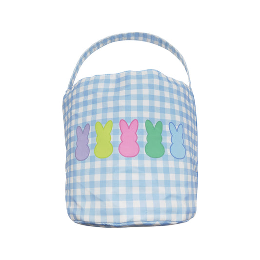 Easter Blue Plaid Bunny Bag