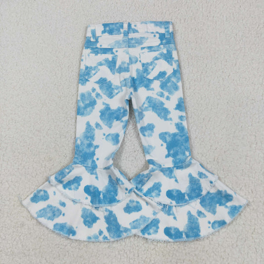 Blue floral print Girls JeansP0672