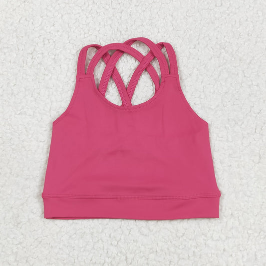 hot pink girl yoga vest GT1010
