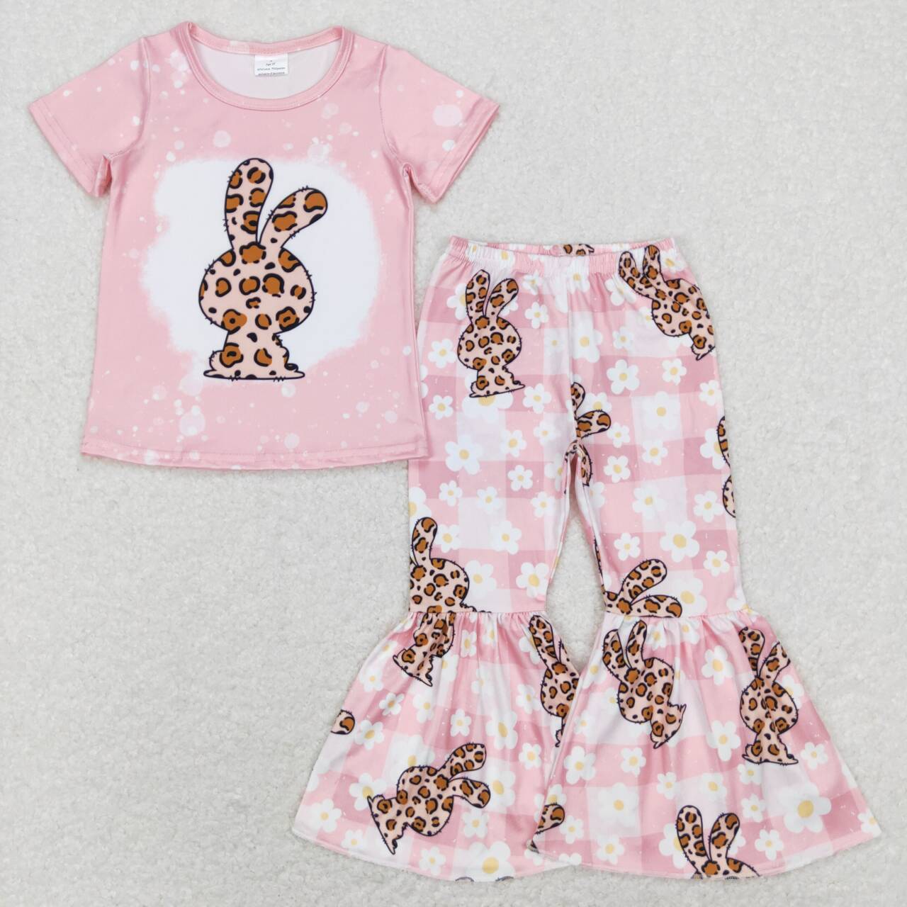 Easter pink Leopard bunny girl suit