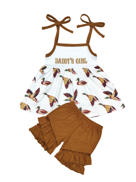 GSSO0807 duck embroidery set Girls Set （us us warehouse）