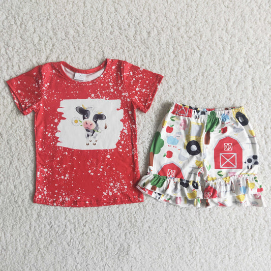 summer red cow Boutique setC15-5