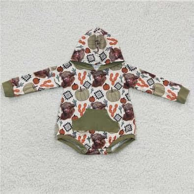 Cactus Cow long sleeves romper