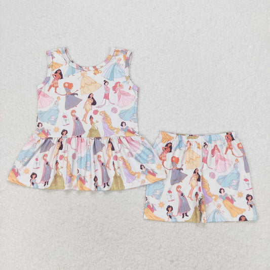 Princess sleeveless Summer Girls Set