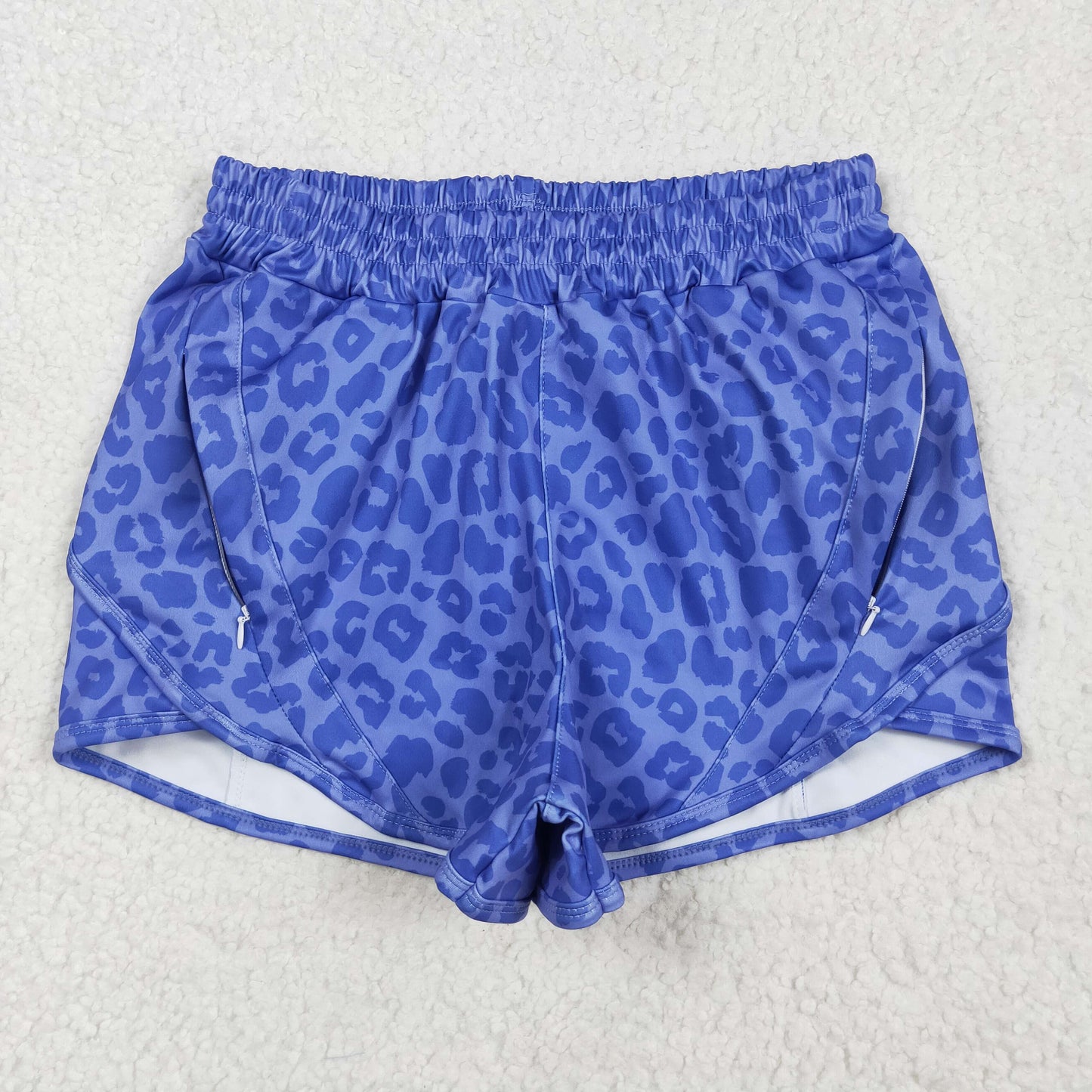Adult Women Blue camo Print yoga Short