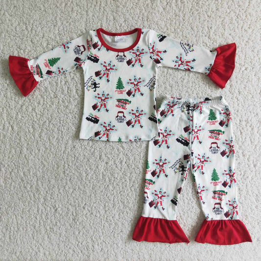 Christmas Ruffle pajamas