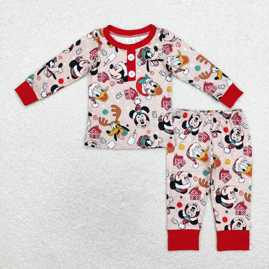 Christmas Cartoon Long-sleeved Pants pajamas