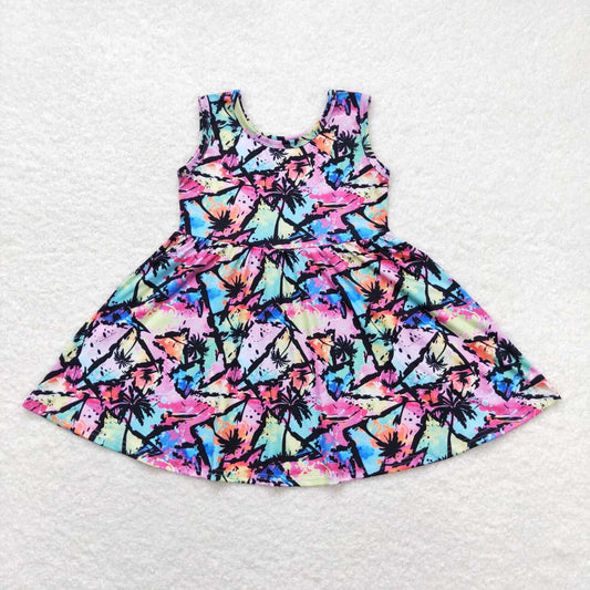 Coconut trees Sleeveless Girls Dress
