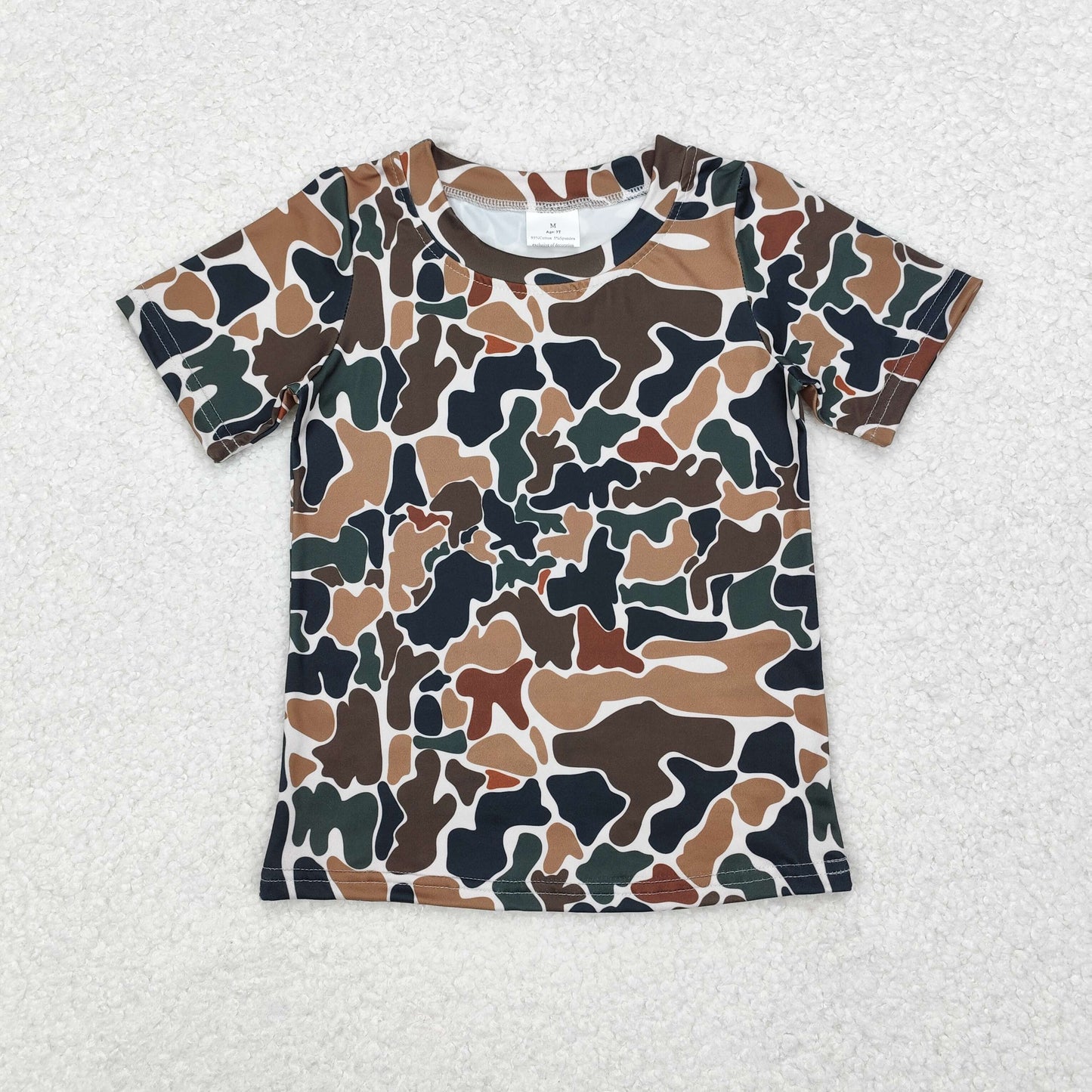 camo Print Short Sleeve Shirt