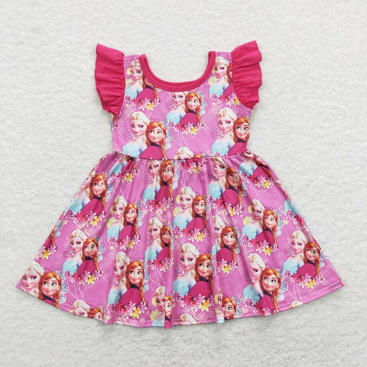 Cartoon Red Ruffles dress