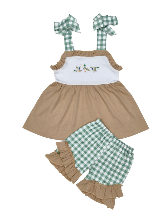 GSSO0653 duck embroidery set Girls Set （us us warehouse）
