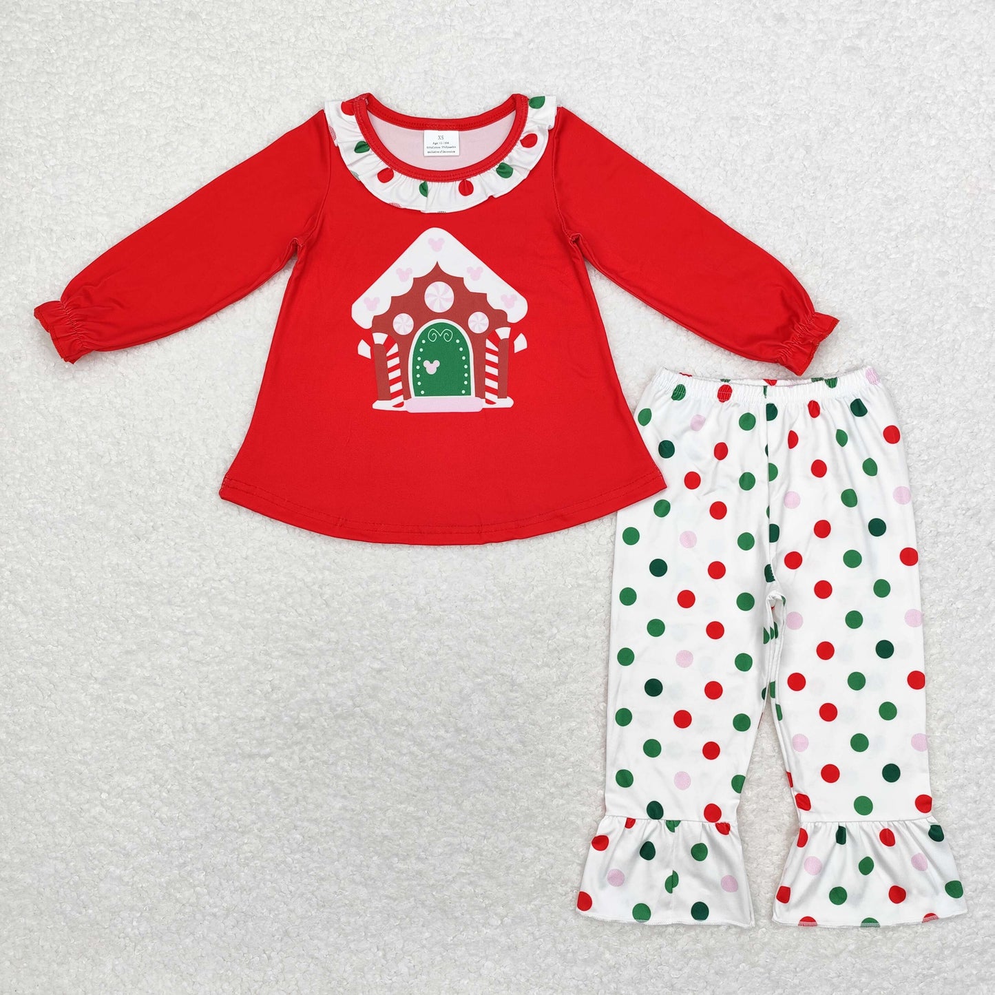 Christmas Red leggings Pants Girls Set