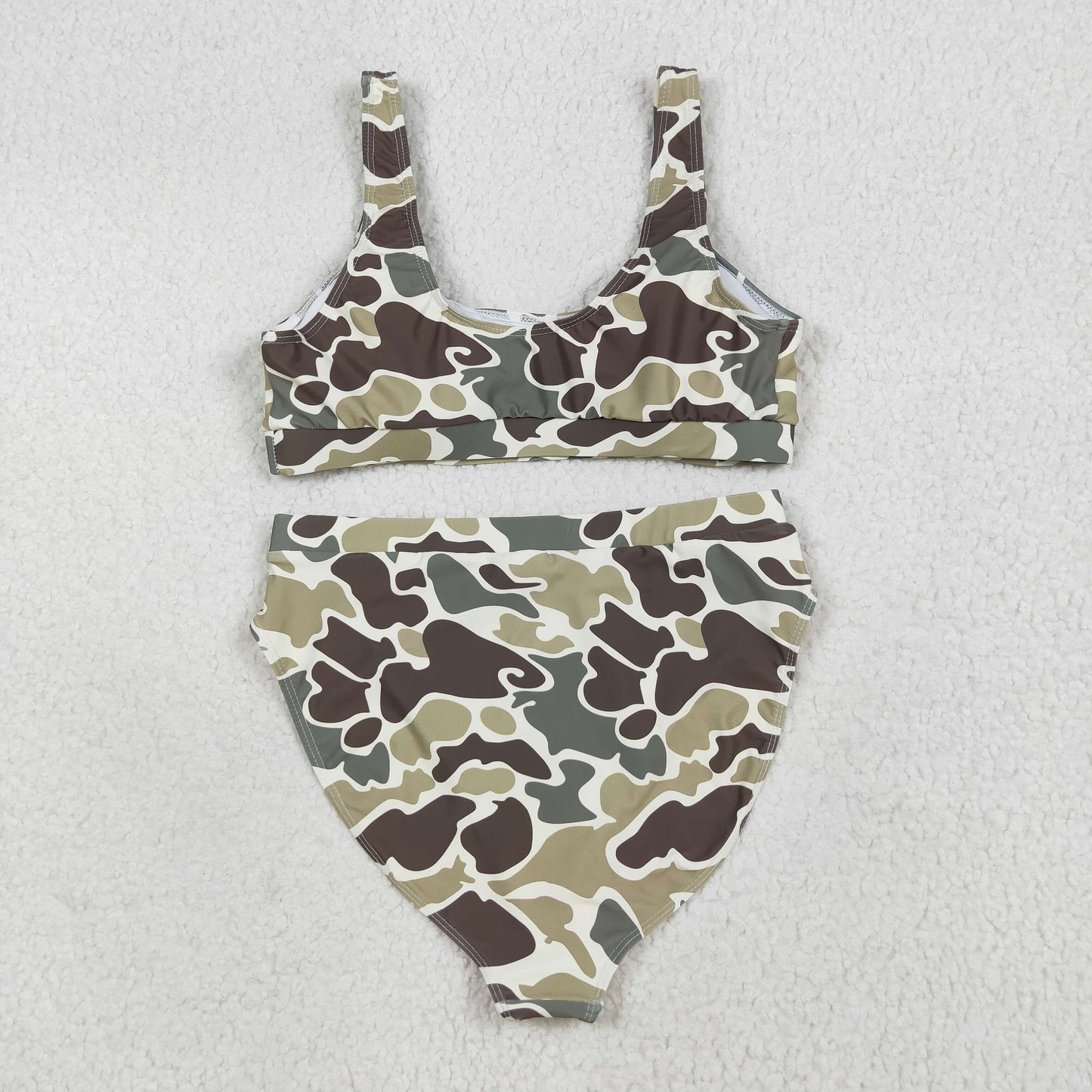 Green camo Swimsuit for women S0569