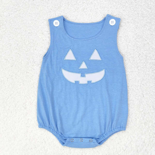 Halloween Blue sleeveless Baby Romper