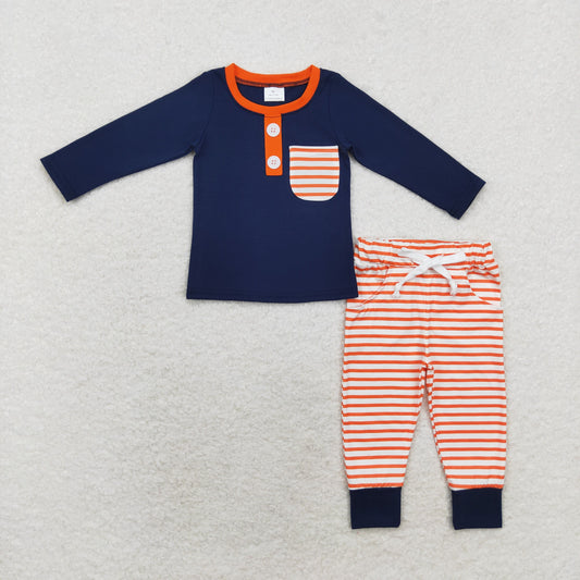 Blue Print stripe Boy Set