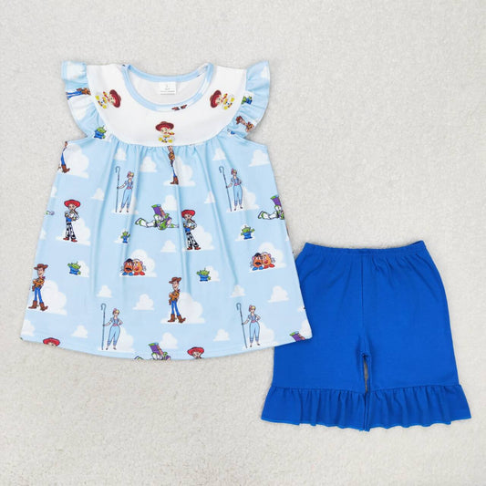 Blue caetoon Summer Girls Set