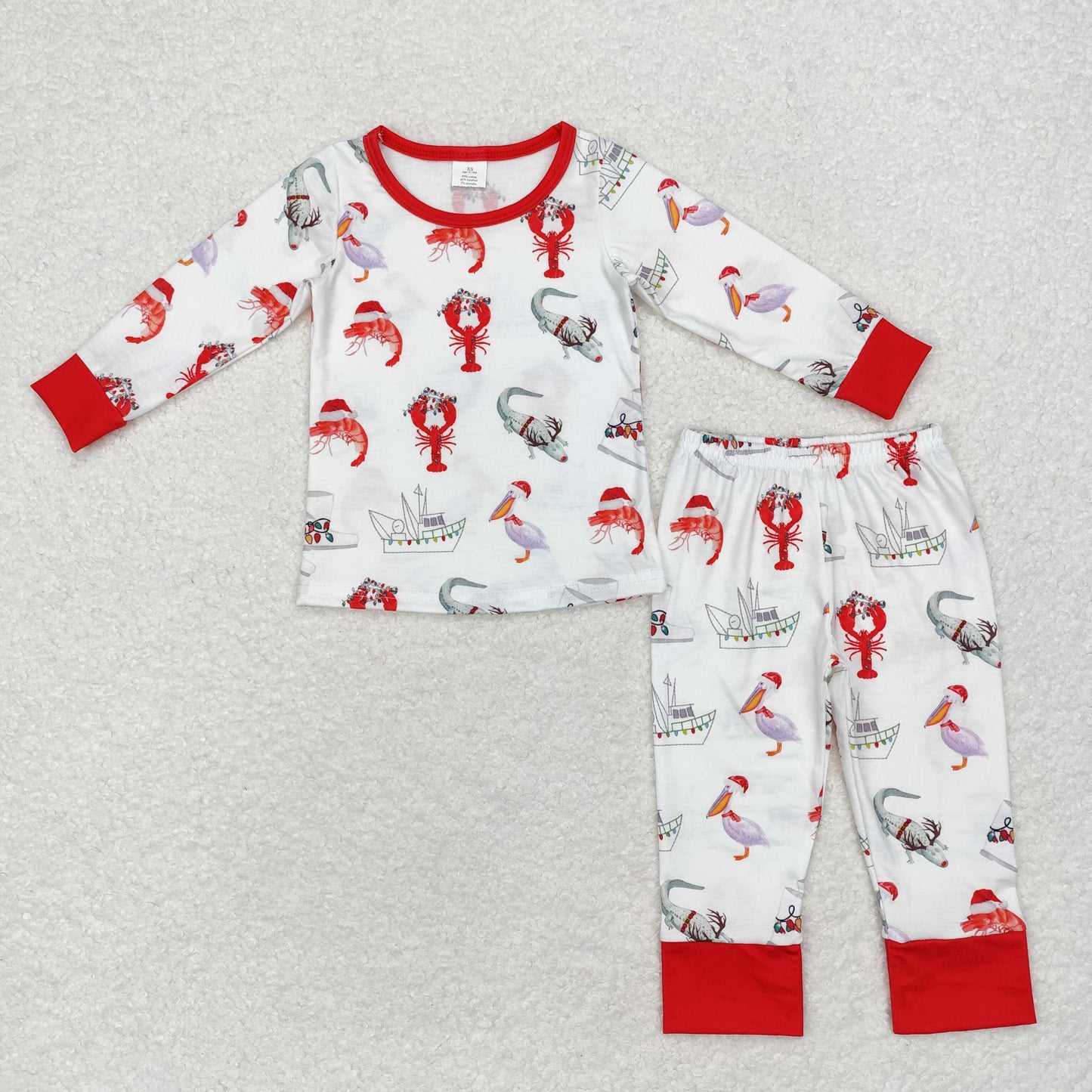 Red lobster Print Long Sleeve Pajamas