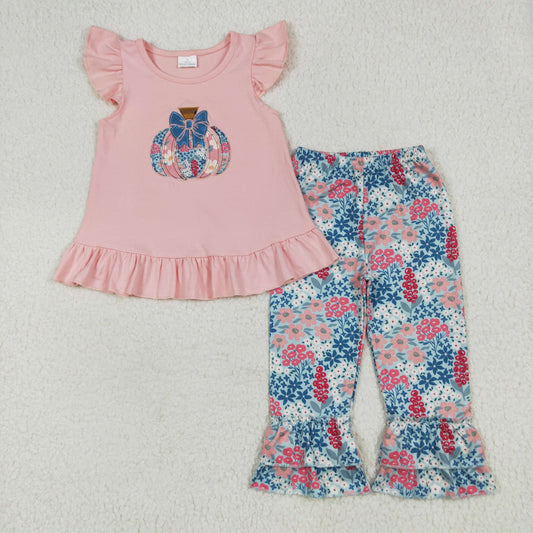 pink Floral pumpkin girl outfits GSPO2032