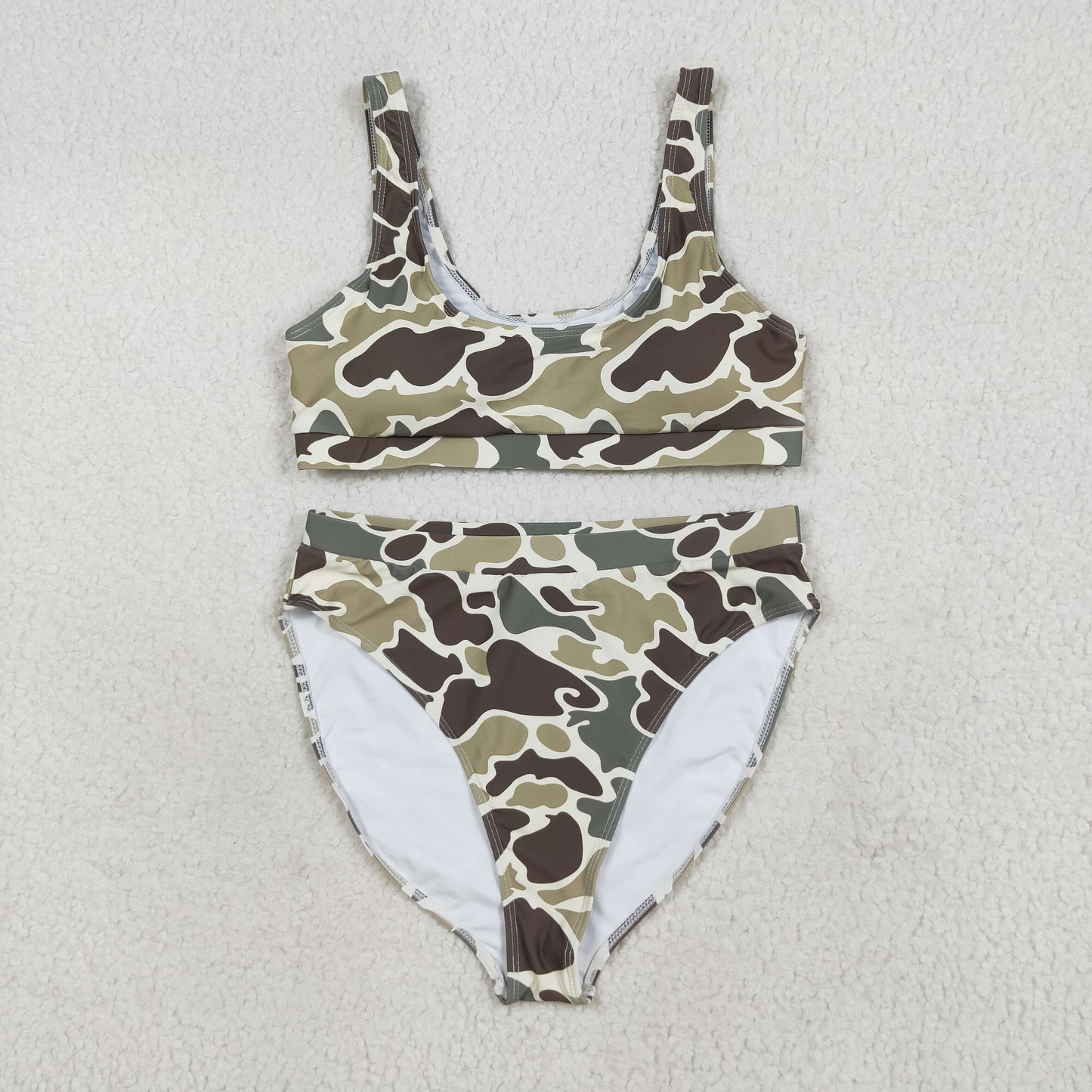 Green camo Swimsuit for women S0569