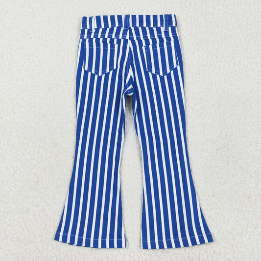 Blue Stripe print Girls JeansP0671