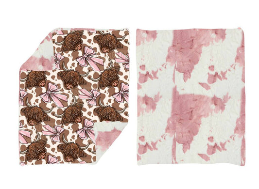 western cow kids blanket（US warehouse)