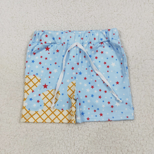 blue 4th of July stars Kids ShortSS0610