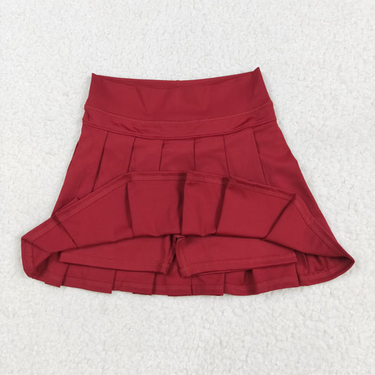 red solid Kids yoga Short GLK0124