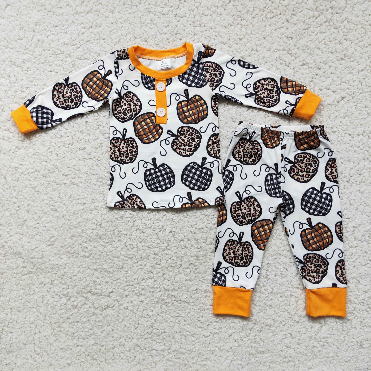 Halloween fall outfits Boutique Pumpkin pajamas