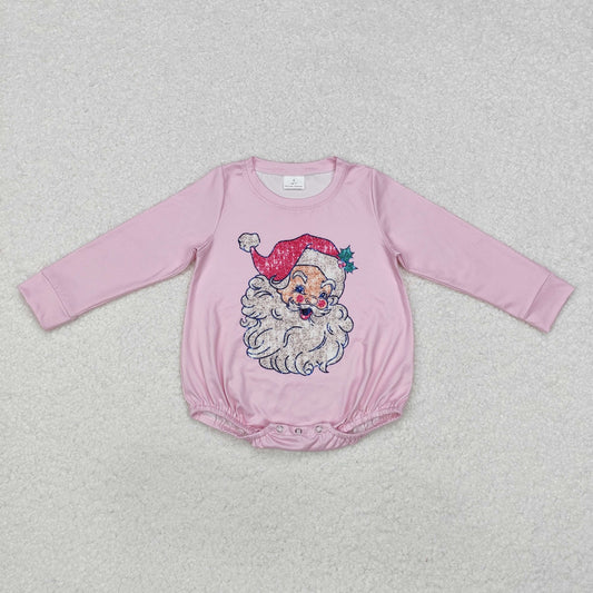 Christmas Pink Santa Baby Romper