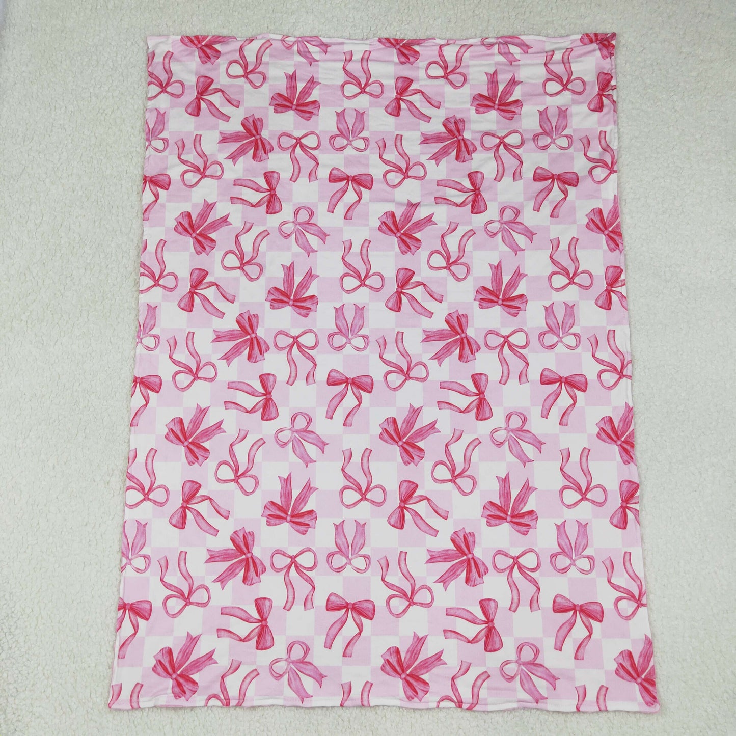 Pink bows Print Kids's Blanket BL0206