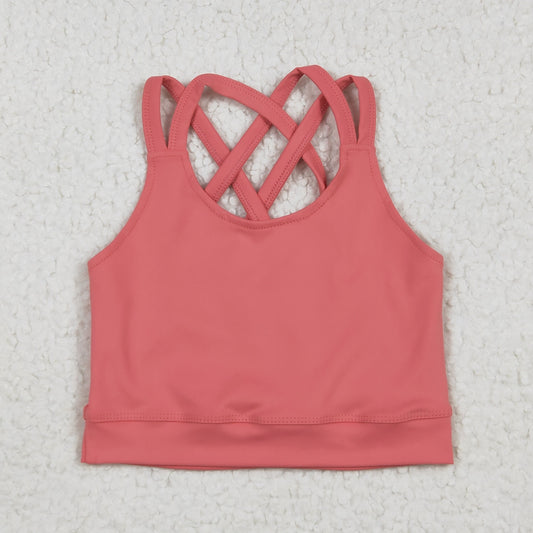 Coral girl yoga vest GT1004