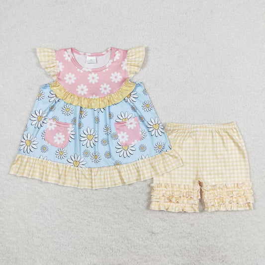 flowers With pockets Summer Girls Set