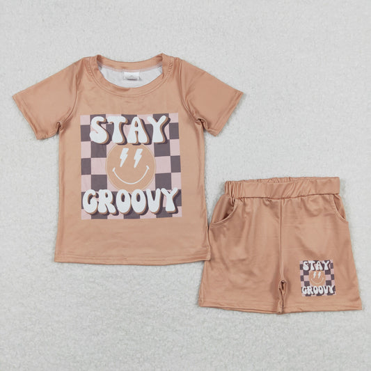Brown smile print Summer Set