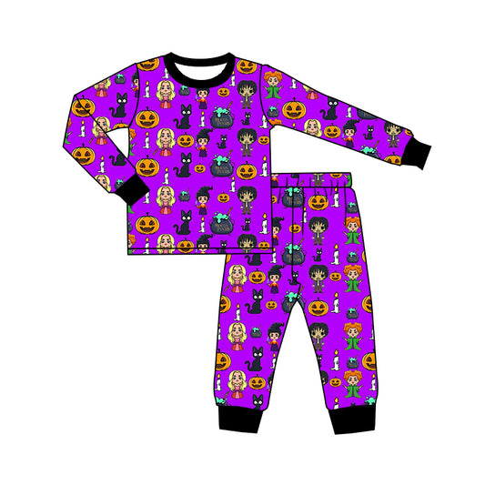 Pre-order   purple print long sleeve pajamas (split Moq :3)