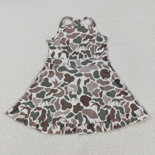 camo deer yoga sleeveless print girl set