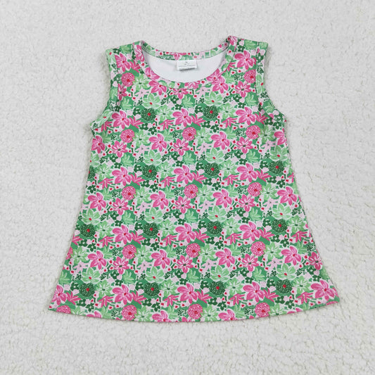 floral girl yoga vest