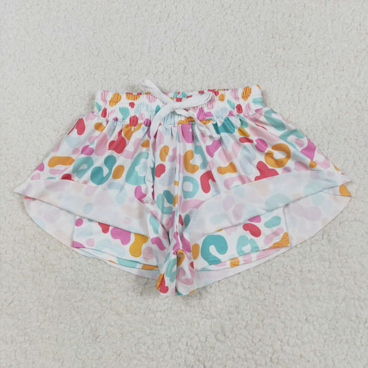 Colorful leopard Kids yoga Short