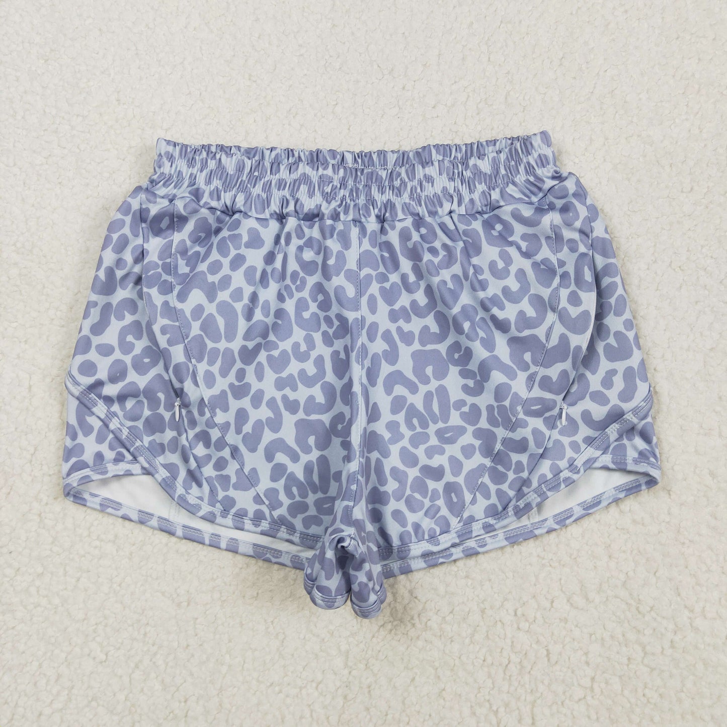 Adult Women Blue camo Print yoga Short
