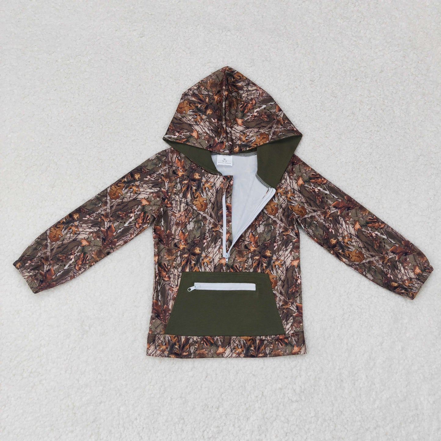 Camo print With Zipper Coat
