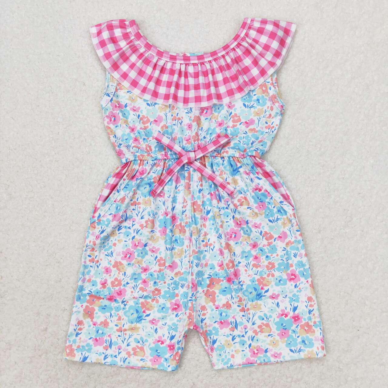 Pink flowers Girls Jumpsuit