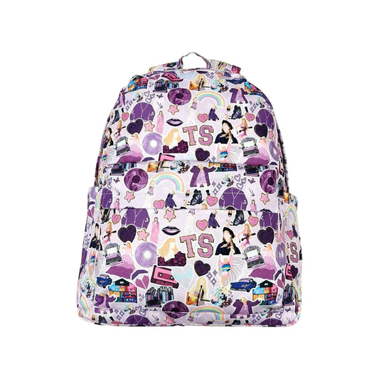 Purple Cartoon Print BACKPACK