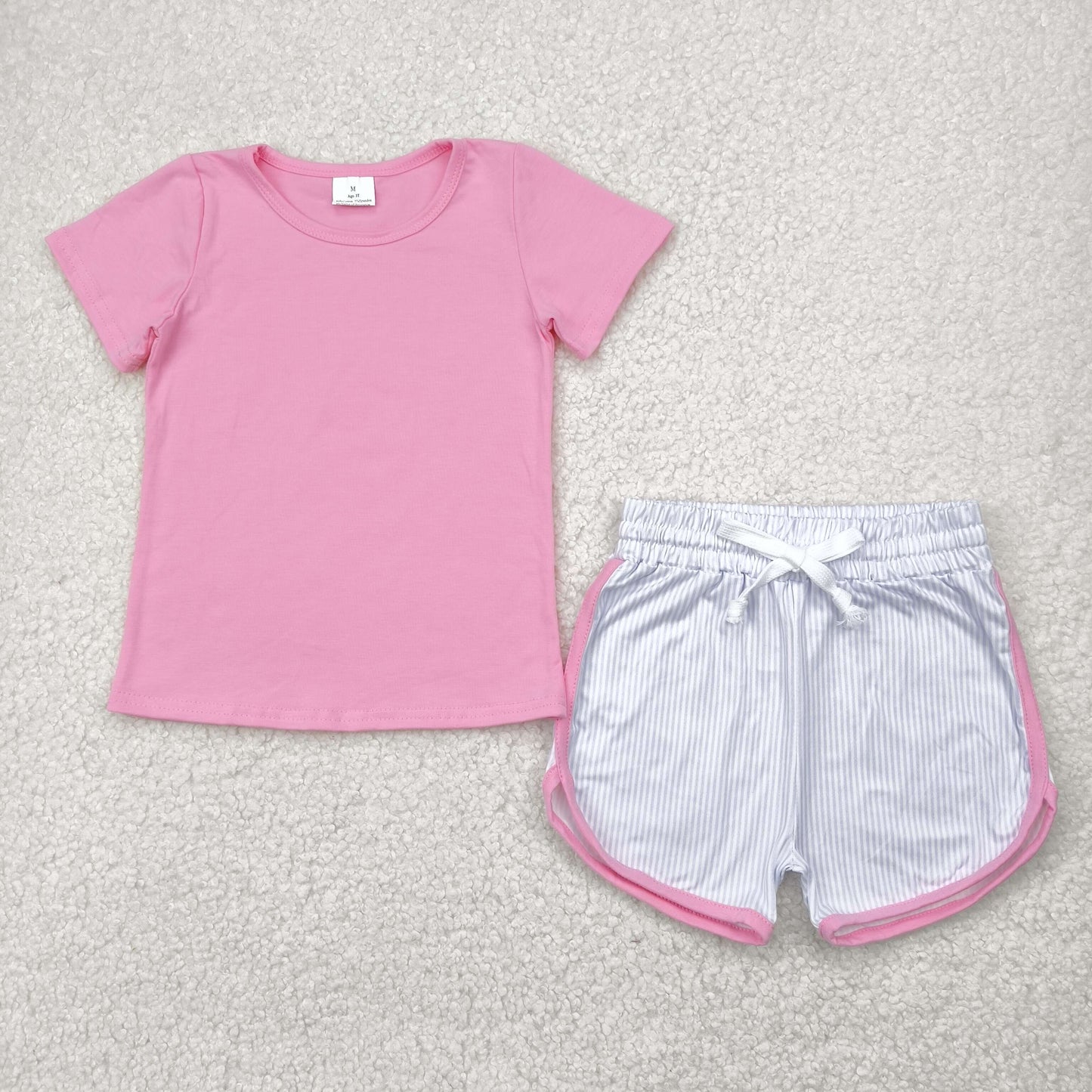 Pink Girls Suit Summer Set