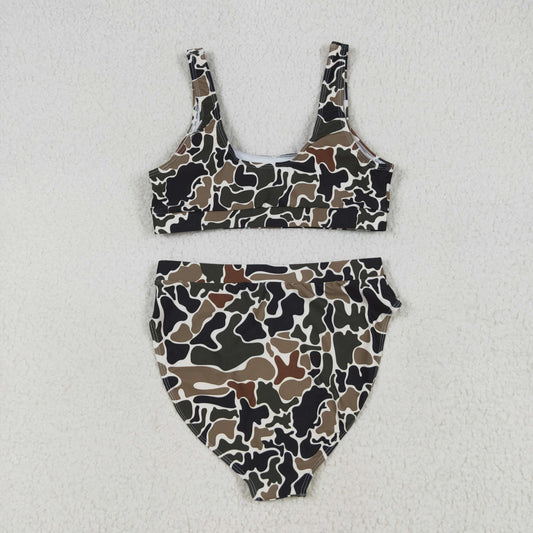 brown camo Swimsuit for women